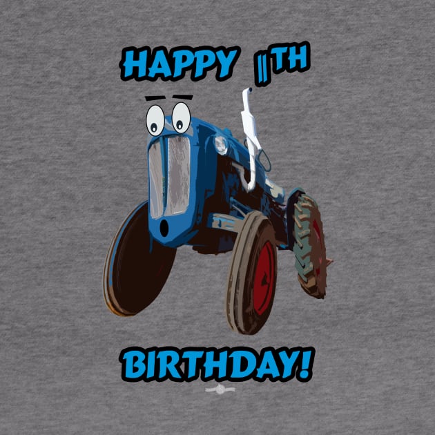 Happy 11th Birthday tractor design by seadogprints